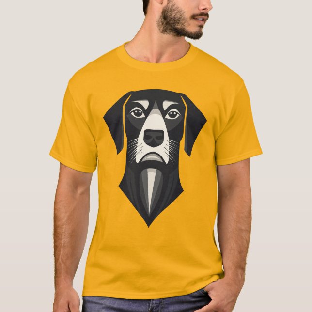 Minimalist Geometric Dog T-Shirt (Front)