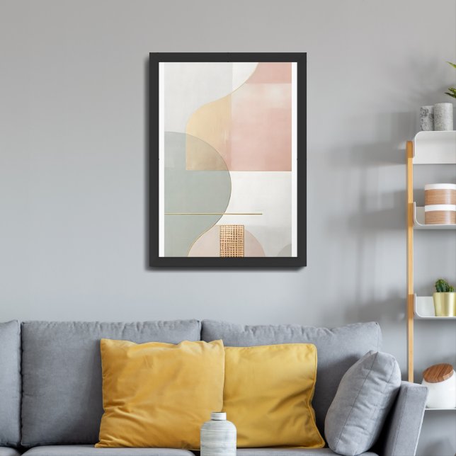 Minimalist Geometric Elegance Framed Art (Living Room 3)