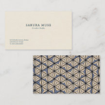 Minimalist Geometric Japanese Business Card 
