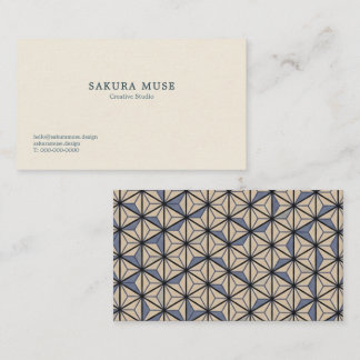 Minimalist Geometric Japanese Business Card