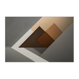 Minimalist Geometric Layered Abstract Acrylic Print