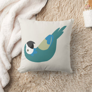 Minimalist Geometric Macaw Parrot Pillow – Abstrac