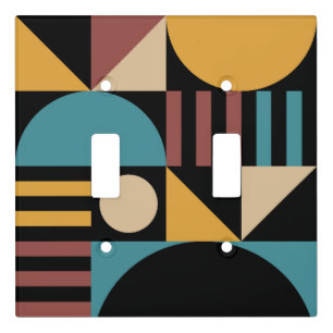 Minimalist Geometric Mid Century Modern Abstract Light Switch Cover