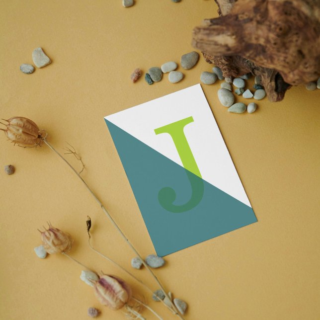  Minimalist Geometric Monogram Postcard (Creator Uploaded)