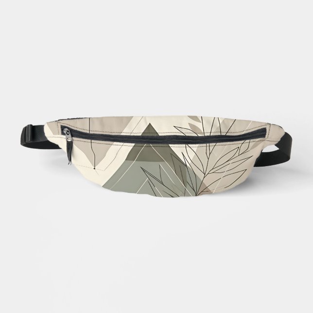 Minimalist Geometric Nature-Inspired Fanny Pack (Front)
