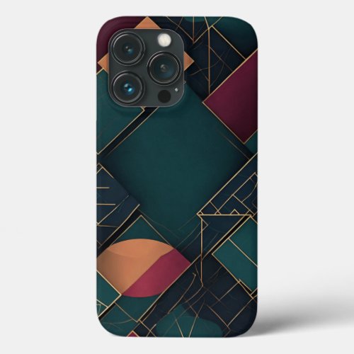 minimalist geometric pattern relax and harmony iPhone 13 pro case