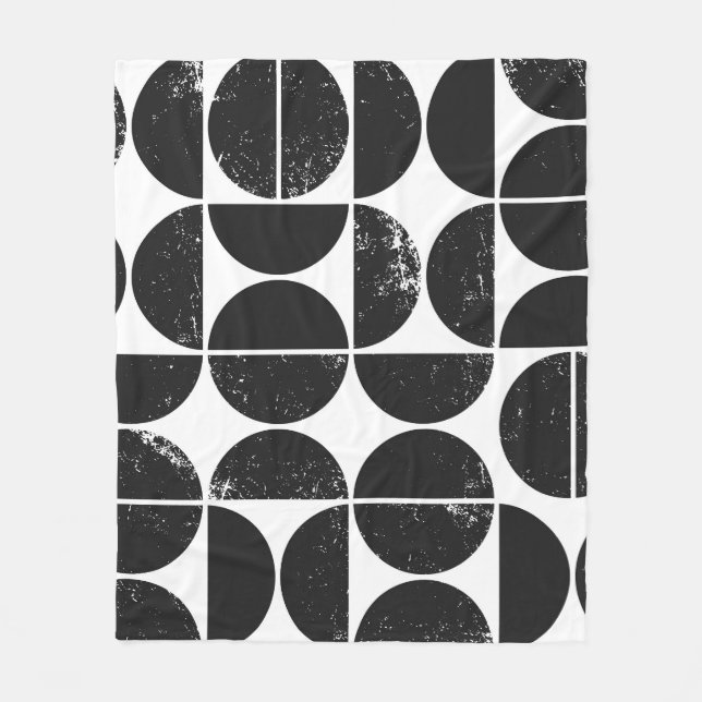 Minimalist geometric: Scandinavian semicircles. Fleece Blanket (Front)