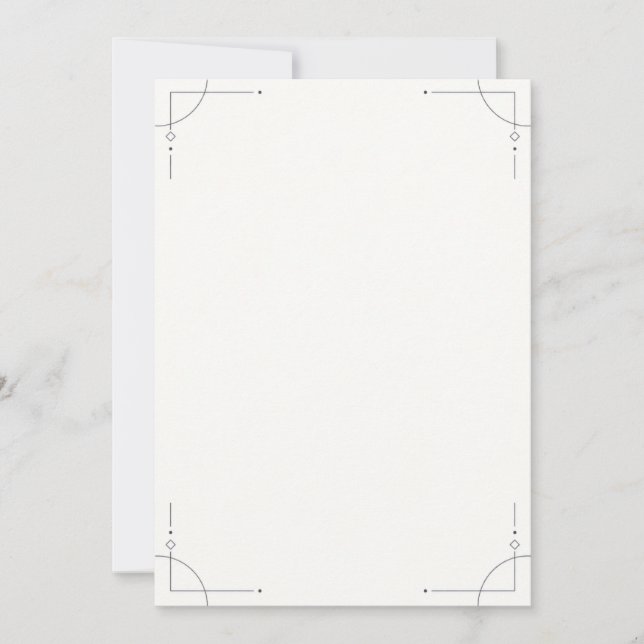 Minimalist Geometric Wedding Invitation (Front)