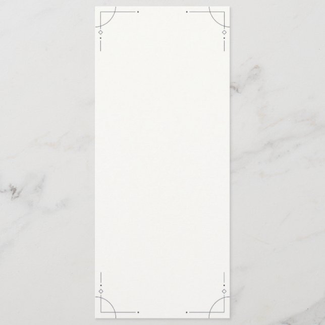 Minimalist Geometric Wedding Program (Front)