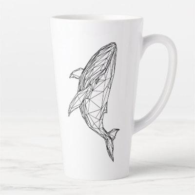 Minimalist Geometric Whale Mug