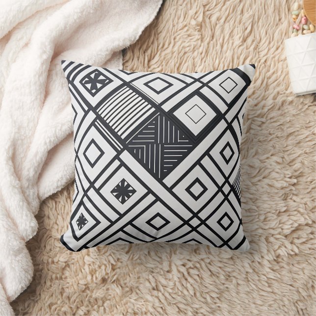 Minimalist Geometry: Elegance in Simplicity Throw Pillow (Blanket)