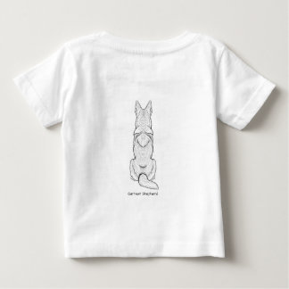 Minimalist German Shepherd Dog Line Art  Baby T-Shirt