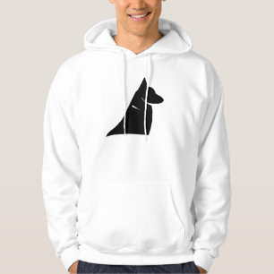 Minimalist German Shepherd Dog Silhouette Hoodie
