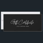 Minimalist Gift Certificate Business Card<br><div class="desc">Modern,  simple design for your personalized gift certificate business cards. Customize it for yourself!</div>