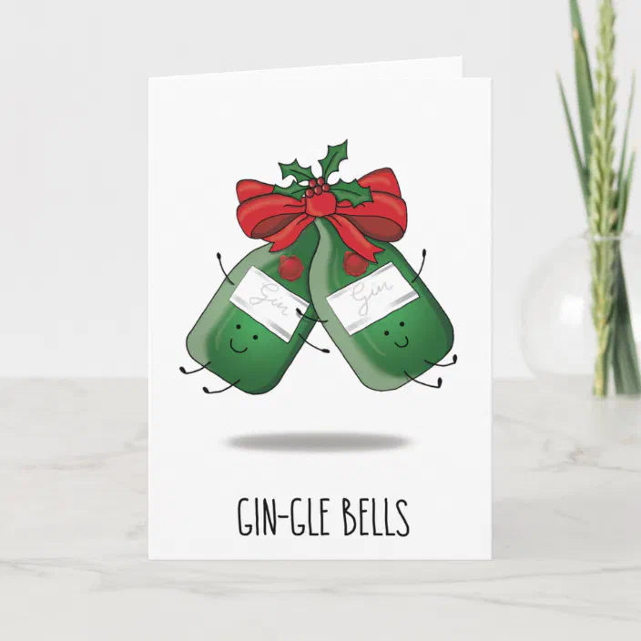 T Shirt new year Xmas party Christmas office gin GINGLE BELLS 