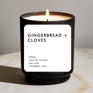 Minimalist Gingerbread + Cloves Candle Square Sticker