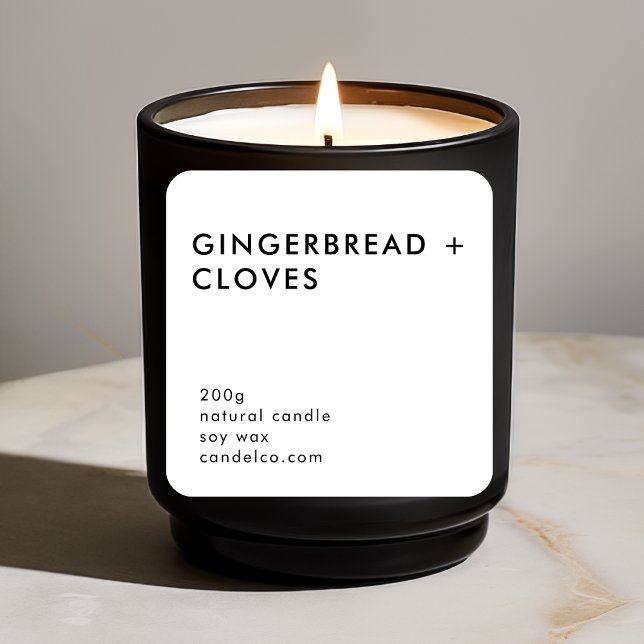 Minimalist Gingerbread + Cloves Candle Square Sticker (Creator Uploaded)