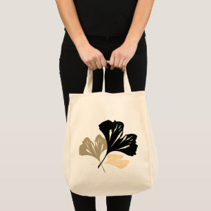Minimalist Ginkgo Leaf Illustrated Tote Bag