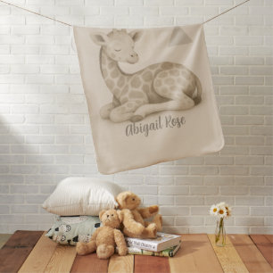 Minimalist Giraffe Neutral Baby Room Decor Baby Blanket