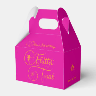 Minimalist Girl Fairy Simple Modern Neon Pink Favor Boxes