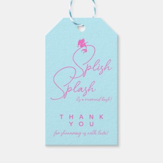 Minimalist Girl Mermaid Birthday Thank You