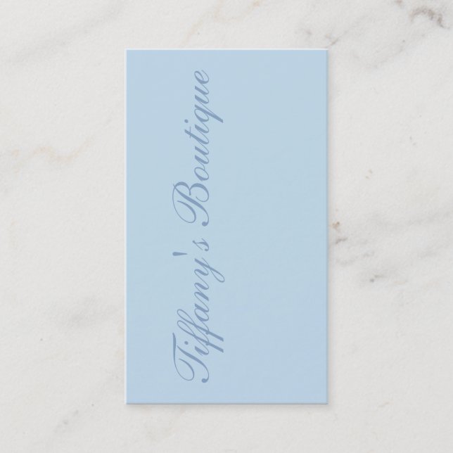 Minimalist girly chic beachy pastel aqua blue business card (Front)