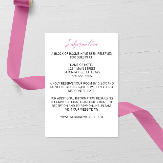 Minimalist Gladiolus Wedding  Enclosure Card (Creator Uploaded)