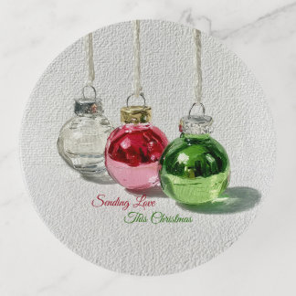 Minimalist Glass Christmas Ornaments Trinket Tray