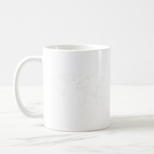 Minimalist Globe World Map  Travel Traveler Graphi Coffee Mug