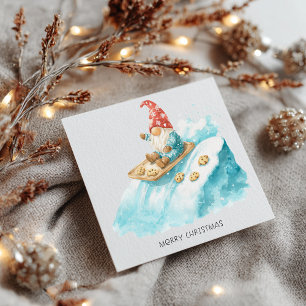 Minimalist Gnome Merry Christmas  Holiday Card