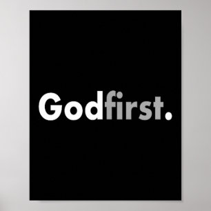 Minimalist God First Simple Christian Poster