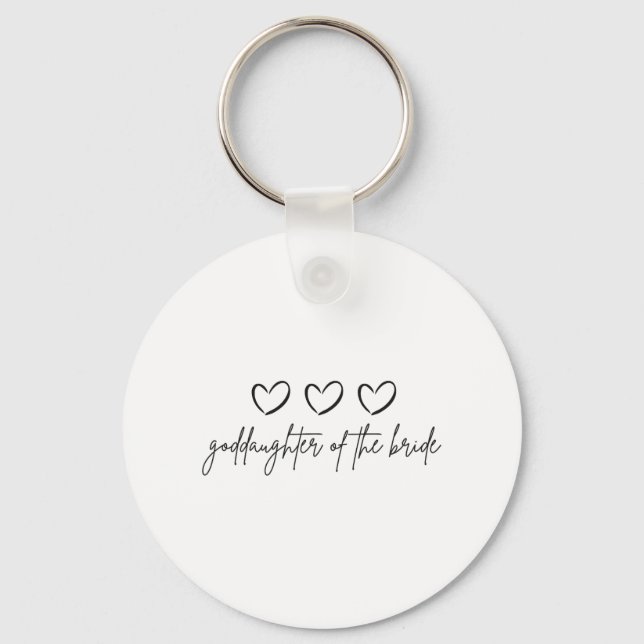 Minimalist Goddaughter Of The Bride Matching Weddi Keychain (Front)