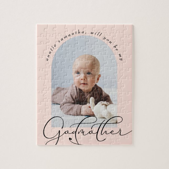 Minimalist Godmother Proposal Photo Jigsaw Puzzle (Vertical)