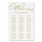 Minimalist Gold 9 Table Wedding Seating Chart Sign