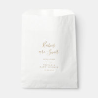 Minimalist Gold Baby Shower Babies are Sweet Favor Bag