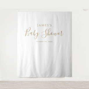 Minimalist Gold Baby Shower Backdrop