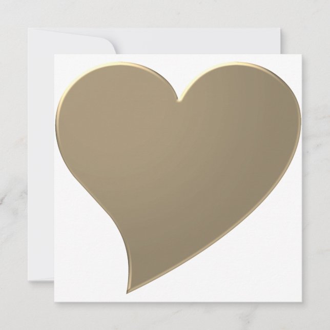 Minimalist gold big heart Modern elegant cute (Front)