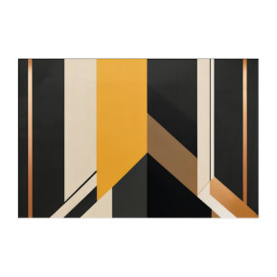 Minimalist Gold Black Beige Aesthetic Design Acrylic Print