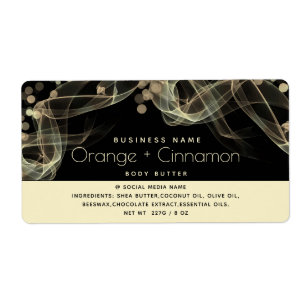 Minimalist gold bokeh elegant modern Body butter Label