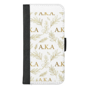 Minimalist Gold Botanical Line Art Monogram Custom iPhone 8/7 Plus Wallet Case