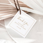 Minimalist Gold Bridal Shower Thank You Favor Tags<br><div class="desc">These minimalist gold bridal shower thank you favor tags are perfect for a simple wedding shower. The modern romantic design features classic gold and white typography paired with a rustic yet elegant calligraphy with vintage hand lettered style. Customizable in any color. Keep the design simple and elegant, as is, or...</div>