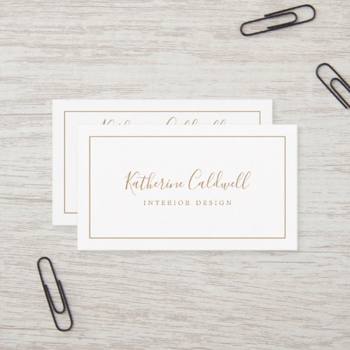 Minimalist Gold Business Card