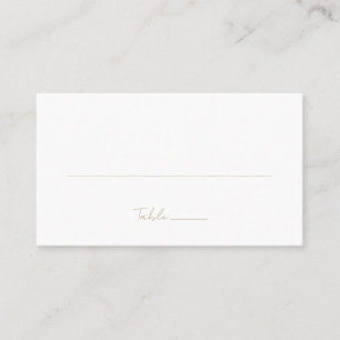 Minimalist Gold Classic Wedding Place Card