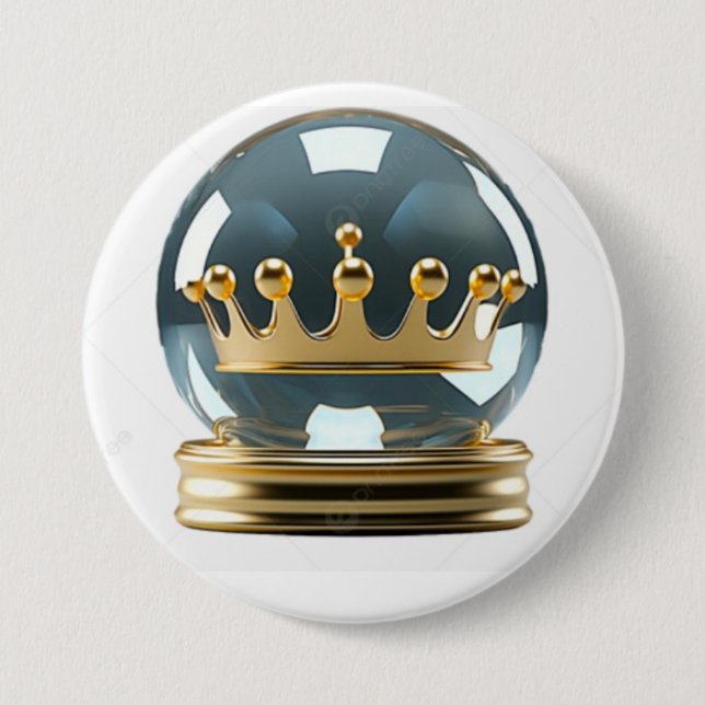 Minimalist Gold Crown Artistic Button (Front)