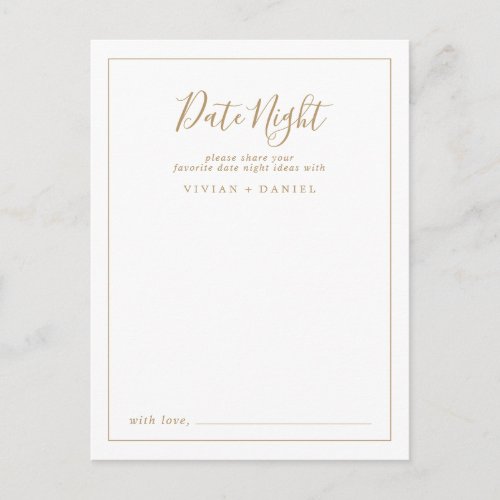 Minimalist Gold Date Night Idea Cards