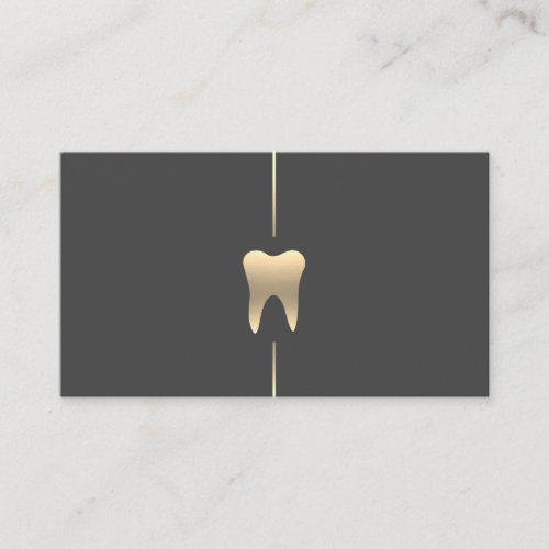 Minimalist Gold Dental Business Card