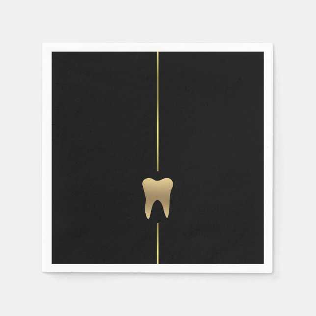 Minimalist Gold Dental Napkins (Front)