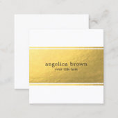 Minimalist Gold Foil Square Business Card (Front/Back)