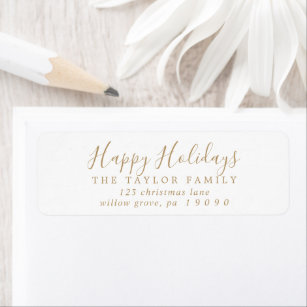 Holiday Return Address Labels | Zazzle