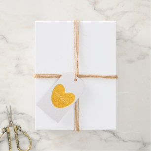Minimalist gold heart custom Valentine's Day Foil Gift Tags